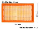 Alternatívny filter  HF17 - 6.904-367.1 do vysávačov Kärcher NT 35, 40, 45 a ďalších