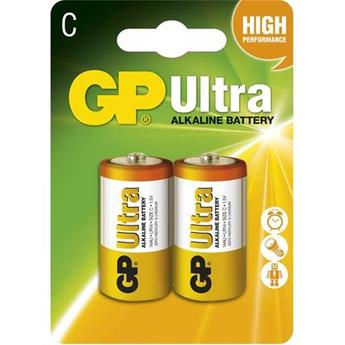 Alkalické batérie GP Ultra LR14 (C), 2 ks v balení