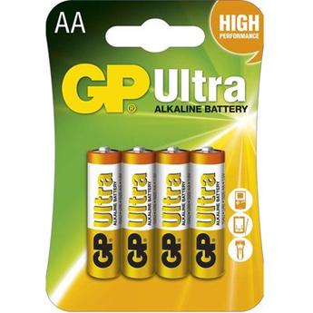 Alkalické batérie GP Ultra LR6 (AA), 4 ks v balení