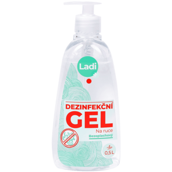 Dezinfekčný gél na ruky bezoplach. Ladi Plus 0,5 l