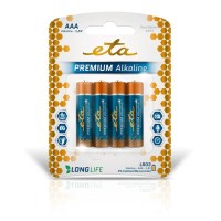 Batéria alkalická ETA PREMIUM ALKALINE AAA, LR03, blister 4ks (mikrotužkové)