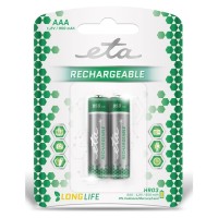 Batéria nabíjacia ETA AAA, HR03, 950mAh, Ni-MH, blister 2ks mikroceruzka