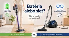Prečo aku vysávač nevydrží na MAX výkon ako sieťový vysávač?